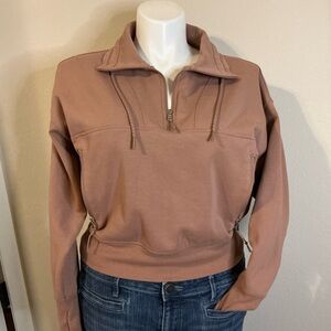 Old Navy Active Tan Quarter-Zip Fleece